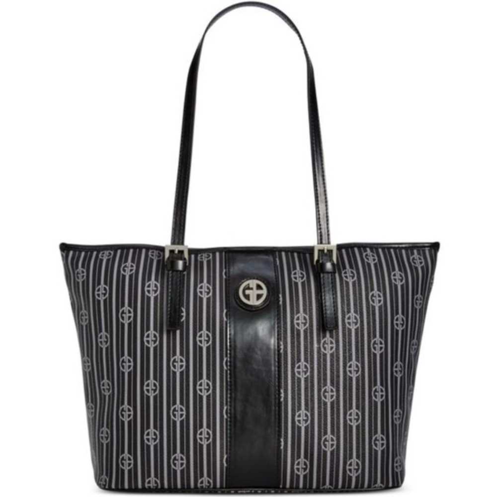 Giani Bernini Black/Gray Striped Purse